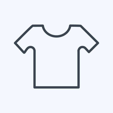 Simge Küçük Gömlek - Satır Biçimi - Basit illüstrasyon, Tasarım şablonu vektörü, baskılar, posterler, reklamlar, duyurular, bilgi grafikleri vs..