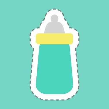 Etiket Besleyici 2, Satır Kesimi - Basit illüstrasyon, Tasarım şablonu vektörü, baskılar, posterler, reklamlar, duyurular, bilgi grafikleri, vb..