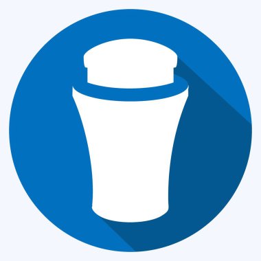 Simge Kremi Şişesi - Uzun Gölge Biçimi - Basit illüstrasyon, baskılar, duyurular, vs.