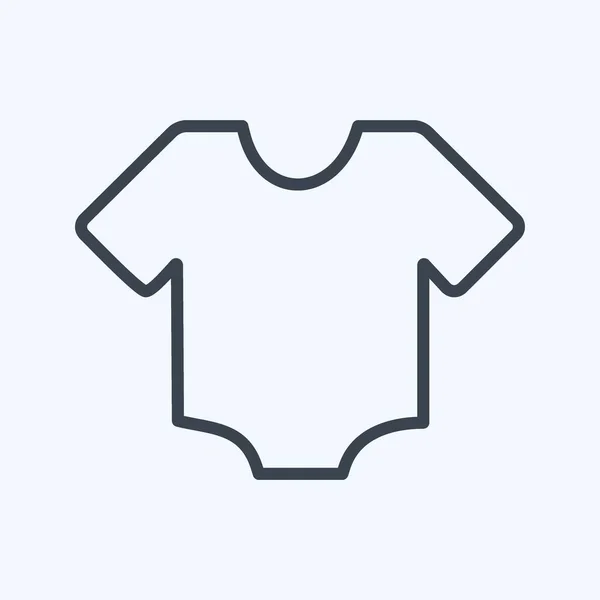 Camisa Icono Estilo Línea Ilustración Simple Diseño Vector Plantilla Bueno — Archivo Imágenes Vectoriales