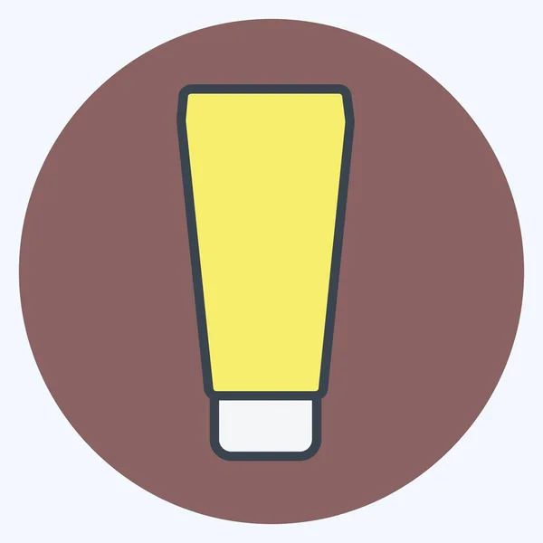 Icône Crème Tube Color Mate Style Illustration Simple Bon Pour — Image vectorielle