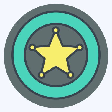 Simge Rozeti - Renk Eşleştirme Biçimi - Basit illüstrasyon, Yazdırma İçin İyi, Duyurular, Etc