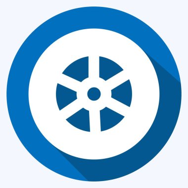 Simge Tekerleği - Uzun Gölge Biçimi - Basit illüstrasyon, Baskı İçin İyi, Duyurular, Etc