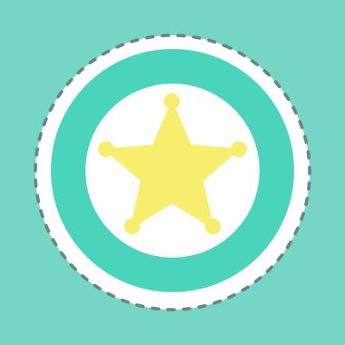 Etiket Rozeti, Satır Kesimi - Basit illüstrasyon, Parmak izleri için iyi, duyurular, Etc