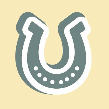 Çıkartma At Nalı Basit İllüstrasyon, Parmak İzleri, Duyurular, Etnik