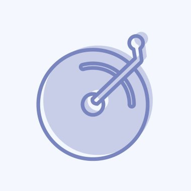 Simge Disk Oynatıcı - İki Ton Biçimi - Basit illüstrasyon, Yazdırma İçin İyi, Duyurular, Etc