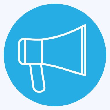 Simge El Sözcüsü - Mavi Gözler Biçimi - Basit illüstrasyon, Baskı İçin İyi, Duyuru, Etc