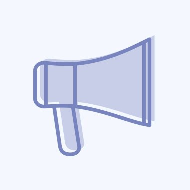 Simge El Sözcüsü - İki Ton Biçimi - Basit illüstrasyon, Baskı İçin İyi, Duyurular, Etc