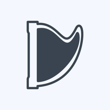 Simge Harp - Satır Biçimi - Basit illüstrasyon, Baskılar için İyi, Duyurular, Etc