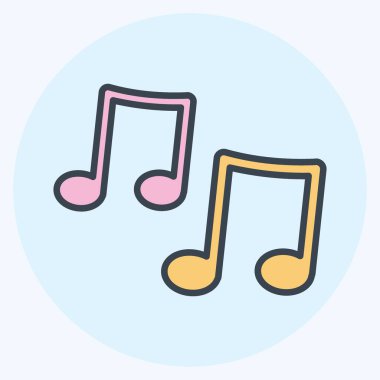 resim tanımlama simgesi Müzik Notaları - Renk Eşi Biçimi - Basit illüstrasyon, Yazdırma, Duyurular, Etc