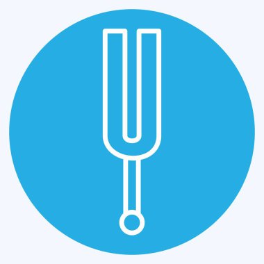 Simgesel Çatal - Mavi Gözler Biçimi - Basit illüstrasyon, Baskı İçin İyi, Duyurular, Etc