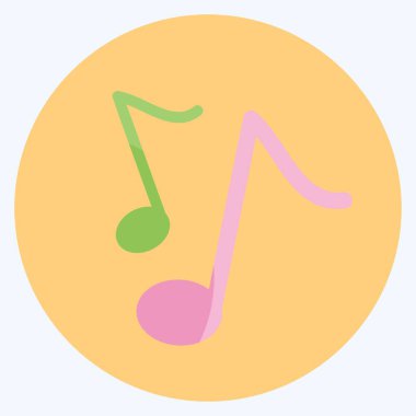 Simge Müzikal Not I - Düz Biçim - Basit illüstrasyon, Baskı İçin İyi, Duyurular, Etc