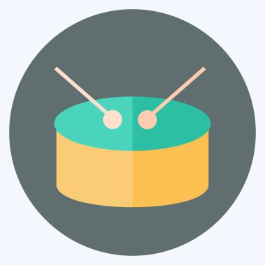 Simge Kapanı Davulu - Düz Biçim - Basit illüstrasyon, Baskı İçin İyi, Duyurular, Etc