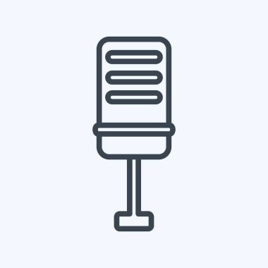 Simge Tablosu Mic - Satır Biçimi - Basit illüstrasyon, Yazdırma, Duyurular, Etc