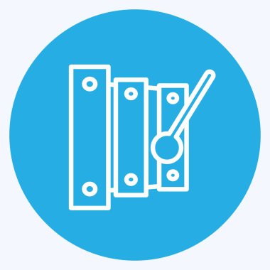 Simge Ksilofon - Mavi Gözler Biçimi - Basit illüstrasyon, Baskı İçin İyi, Duyurular, Etc