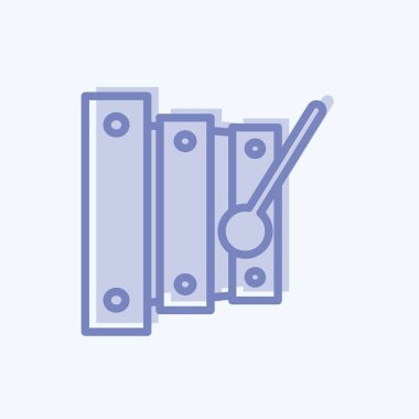 Simge Ksilofon - İki Ton Biçimi - Basit illüstrasyon, Baskı İçin İyi, Duyurular, Etc