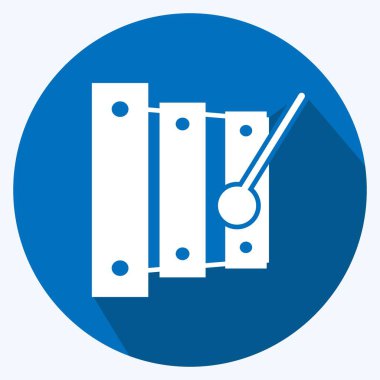 Simge Ksilofonu - Uzun Gölge Biçimi - Basit illüstrasyon, Baskı İçin İyi, Duyurular, Etc