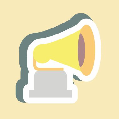 Çıkartma Kayıt Oynatıcı - Basit illüstrasyon, Yazdırma, Duyurular, Etc