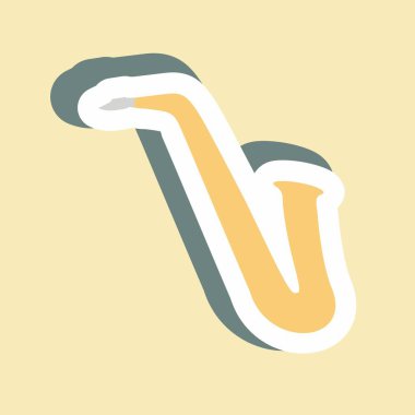 Etiket Saksafonu - Basit illüstrasyon, Baskılar, Duyurular, Etkinlikler İçin İyi