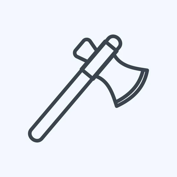 Icon Axe Line Style Simple Illustration Good Prints Announcements Etc — 图库矢量图片