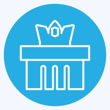 Simge Taç Sergisi - Mavi Gözler Biçimi - Basit illüstrasyon, Baskı İçin İyi, Duyurular, Etkin