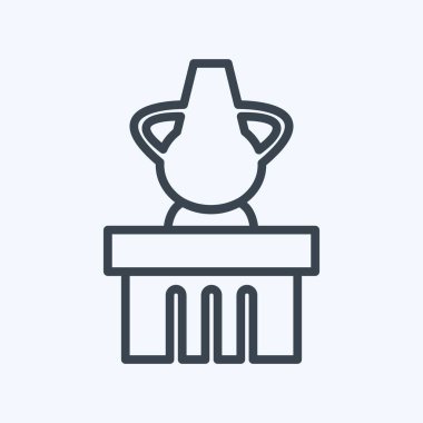 Ekranda Simge Jar - Satır Biçimi - Basit illüstrasyon, Yazdırma İçin İyi, Duyurular, Etc