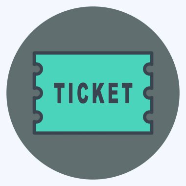 Simge Biletleri - Renk Eşi Biçimi - Basit illüstrasyon, Yazdırma İçin İyi, Duyurular, Etc