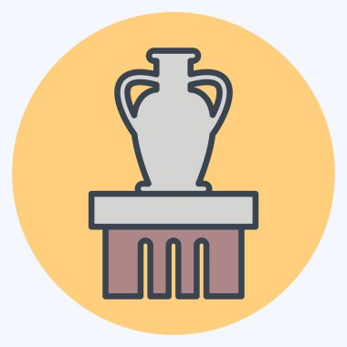 Simge Vazo Sergisi - Renk Eşi Biçimi - Basit illüstrasyon, Yazdırma, Duyurular, Etkin