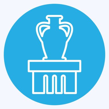 Simge Vazosu Sergisi - Mavi Gözler Biçimi - Basit illüstrasyon, Baskılar için İyi, Duyurular, Etc