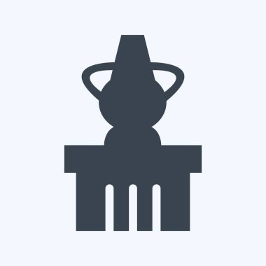 Simge Vazo Sergisi - Kabartma Biçimi - Basit illüstrasyon, Yazdırma İçin İyi, Duyurular, Etc