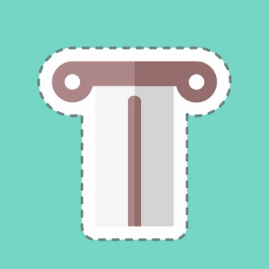 Çıkartma Sütunu, Satır Kesimi - Basit illüstrasyon, Baskı İçin İyi, Duyurular, vs.