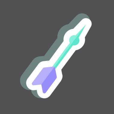 Dart Etiketi siyah arkaplanda izole edildi