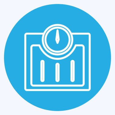 Hafif mavi arkaplanda izole edilmiş modaya uygun mavi gözlü Tart Simgesi