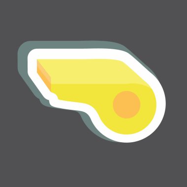 Siyah arkaplanda ıslık 2 etiketi izole edildi