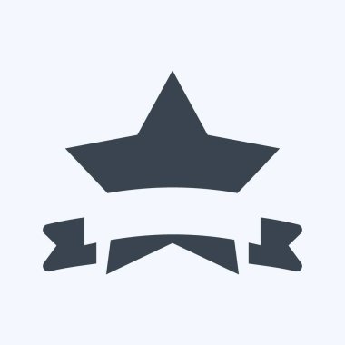 Kazanan Rozet Simgesi modaya uygun kabartma biçimi yumuşak mavi arkaplanda izole edildi