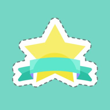 Kazanan Rozet Etiketi mavi arkaplanda izole edildi