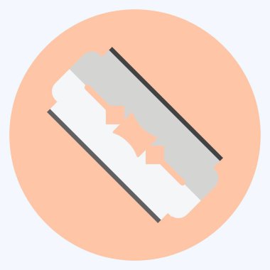 Blade Simgesi yumuşak mavi arkaplanda izole edilmiş düz stil