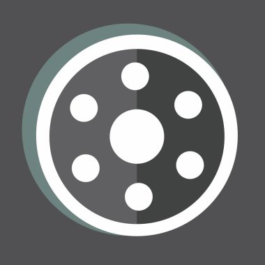 Siyah arkaplanda Bobbin Etiketi izole edildi