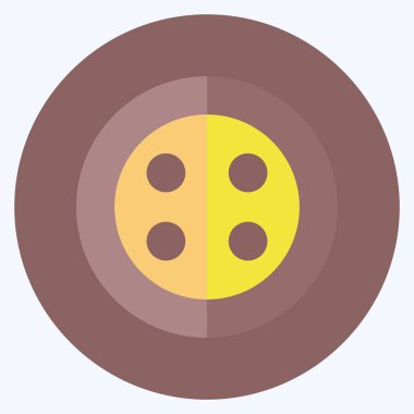 Yumuşak mavi arkaplanda izole edilmiş düz moda simge simgesi