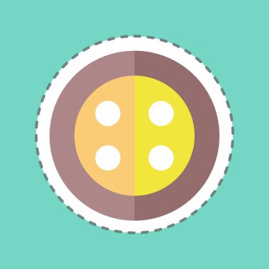 Moda satırındaki düğme etiketi mavi arkaplanda izole edildi