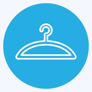 Yumuşak mavi arkaplanda izole edilmiş moda mavi gözlü Askı Simgesi