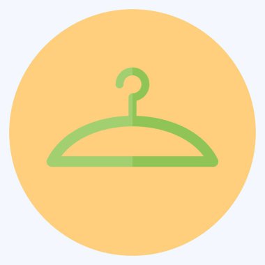 Yumuşak mavi arkaplanda izole edilmiş moda düz stil Askı Simgesi