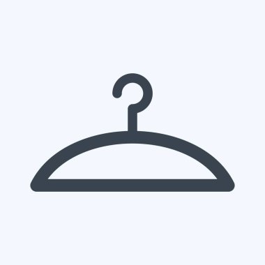 Yumuşak mavi arkaplanda izole edilmiş moda kabartma biçimindeki Askı Simgesi