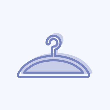 Yumuşak mavi arkaplanda izole edilmiş iki ton biçiminde Hanger Simgesi