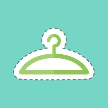 Moda satırında askı etiketi mavi arkaplanda izole edildi