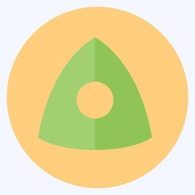 Terzinin Tebeşir Simgesi yumuşak mavi arka planda izole edilmiş modada düz stil