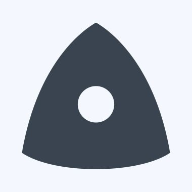 Terzinin Tebeşir Simgesi modayı sembolize ederek yumuşak mavi arkaplanda izole edilmiş