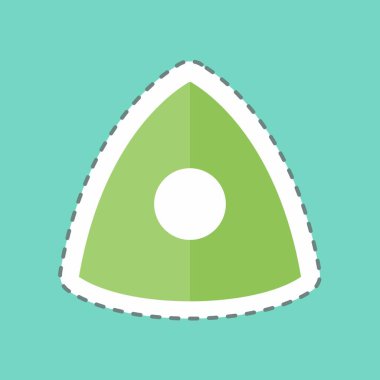 Moda satırındaki Terzinin Tebeşir Etiketi mavi arkaplanda izole edildi