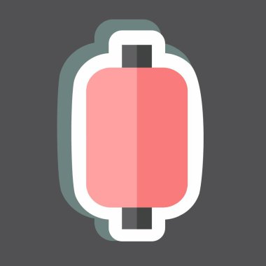 Siyah arkaplanda izole edilmiş modada İplik Döngüsü I Etiketi