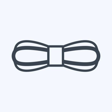 Yumuşak mavi arkaplanda izole edilmiş moda satır biçiminde iplik Simgesi